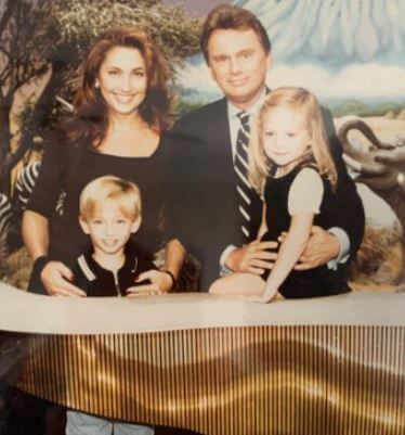 Childhood picture of Patrick Michael James Sajak and Maggie Sajak with their parents Pat Sajak and Lesly Brown.
